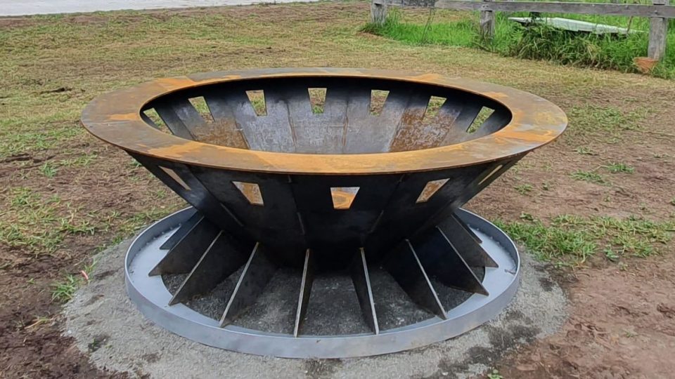 Large fire pit made on the Central Coast, Australia