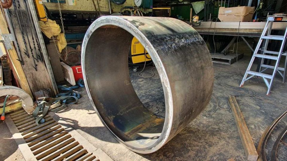 Fabricated mild steel ring for Australian made firewood stacker