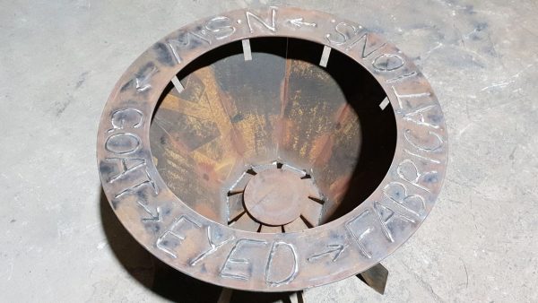 Welded message to customise Australian designed and made fire pit